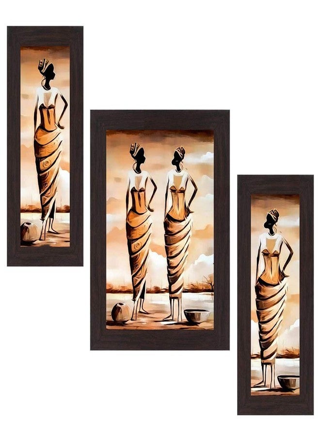 Wens Girls MDF Wall Art (30 cm x 34 cm x 1.5 cm, Set of 3) (WSP-4167) - Image 1