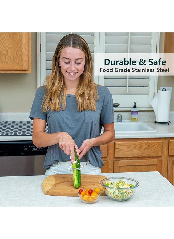 HS - Stainless Steel Peeler For Vegetables And Fruits Vegetable Peeler Potato peelers Easy To Peel And Clean Premium Stainless Steel Peelers For Kitchen For Veggie Carrot Fruit - Image 1