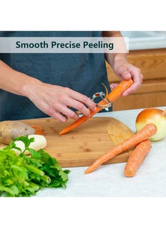 HS Stainless Steel Peeler For Vegetables And Fruits Vegetable Peeler Potato peelers Easy To Peel And Clean Premium Stainless Steel Peelers For Kitchen For Veggie Carrot Fruit  - Image 5