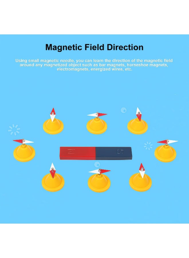 مجموعة مغناطيس كهربائي علمي للأطفال مكونة من 53 قطعة، مجموعة تجارب كهرومغناطيسية، مجموعة مغناطيس تجارب علمية تعليمية تتضمن قضيب/حدوة حصان/حلقة مغناطيس/بوصلة، إلخ، مناسبة للتعلم الممتع في المدرسة المنزلية، مناسبة جدًا للأطفال - Image 4