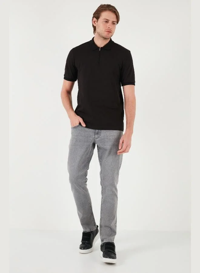 Buratti  Buratti Cotton Regular Fit Half Zipper Polo Collar T Shirt Men's Polo Collar T-Shirt 5901029 for Men | Best Price UAE