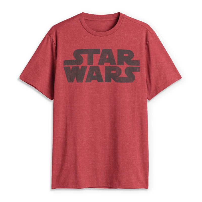 Star Wars Young Men's Simplest Logo T-Shirt, Red Heather, Medium - Image 5