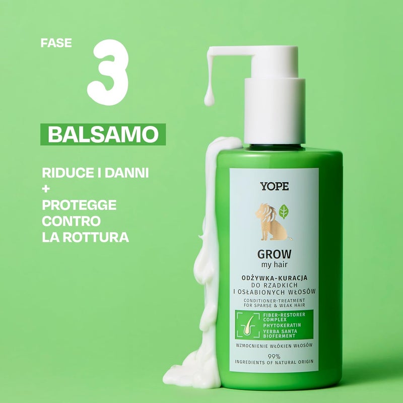YOPE CONDITIONER FOR WEAKENED AND BREAKAGEPRONE HAIR  FRAGILE HAIR  NATURAL  99% INGREDIENTS OF NATURAL ORIGIN  300ml - Image 1