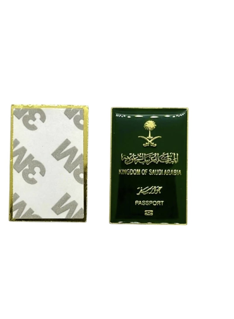 3D Metal Sticker Luxury Design with Strong Adhesive 3M for Mobile Phone Decoration (Saudi Passport)  - Image 1