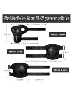 Generic Kids Protective Gear Set: Knee Pads, Elbow Pads, and Wrist Guards for Toddlers - Ideal for Cycling, Rollerblading, and Scootering (Black)  - Image 3