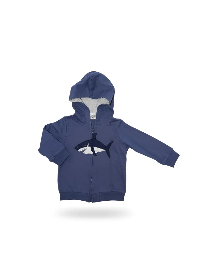 بمبىمىشى هودي بامبي ميتشي بطبعة القرش - أزرق داكن