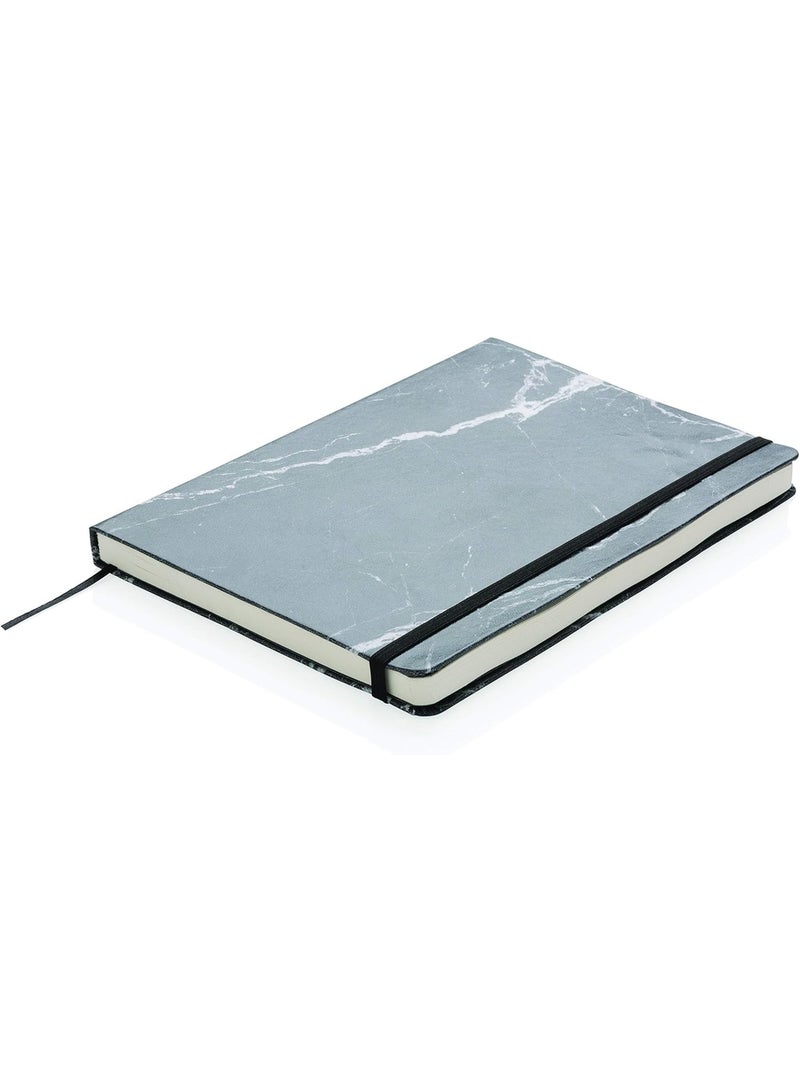 XD Deluxe Marble A5 Hardcover Notebook – 192 Ruled Pages, Elastic Closure, Bookmark Ribbon – Stylish Marble Print Journal for Office, School & Personal Use - Image 4