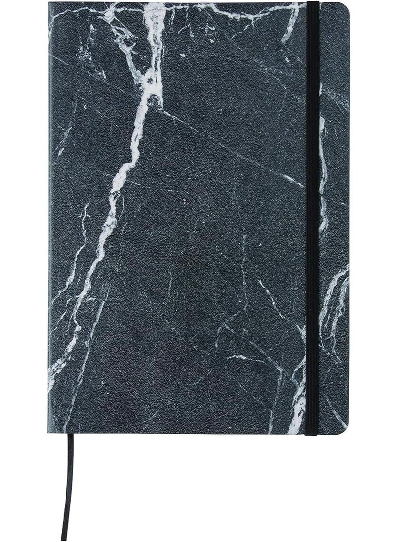 XD Deluxe Marble A5 Hardcover Notebook – 192 Ruled Pages, Elastic Closure, Bookmark Ribbon – Stylish Marble Print Journal for Office, School & Personal Use - Image 1