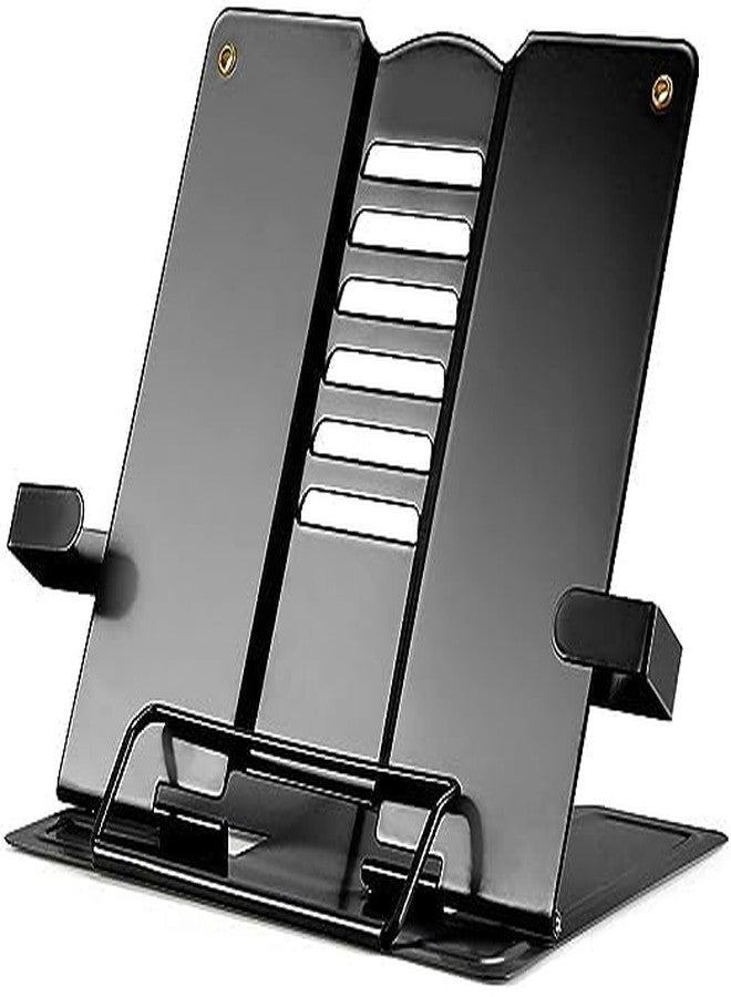 CARTSHOPPER Book Stand Holder/Book Holder/Book Organizer-Portable Metal Desktop Adjustable Foldable Cookbook Holder,Recipe Book Holder,Textbook Stand,Music Stand,Book Stands & Holders for Reading - Image 1
