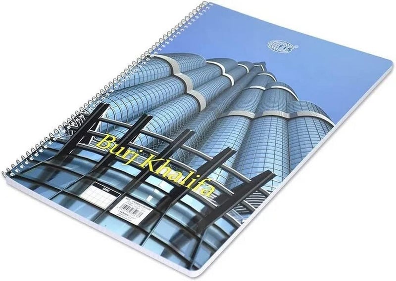 إف اي أس  FIS FSNBA419035M 70 جرام لكل متر مربع 5 ملم دفتر حلزوني مربع برج خليفة، 70 ورقة، مقاس A4 - Image 1