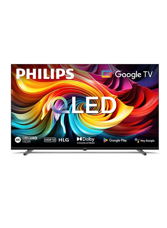 Philips 55-Inch New 2026 Premium QLED Google TV | 4K UHD Smart TV with Google Assistant | Dolby Vision & Dolby Atmos (55PQT8530/68) 55PQT8530 black
