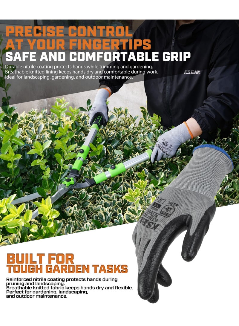 KSEIBI Nitrile Gloves (L-XL-XXL), For Professional, Industrial, And Personal, Durable, Puncture-Resistant, Chemical-Resistant, Protective, Industrial Gloves, Safety Gloves, For Handling Toxic Substances. - Image 4