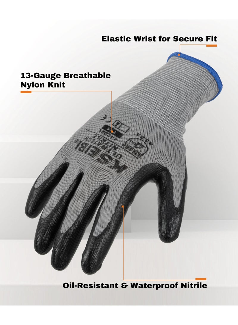 KSEIBI Nitrile Gloves (L-XL-XXL), For Professional, Industrial, And Personal, Durable, Puncture-Resistant, Chemical-Resistant, Protective, Industrial Gloves, Safety Gloves, For Handling Toxic Substances. - Image 2