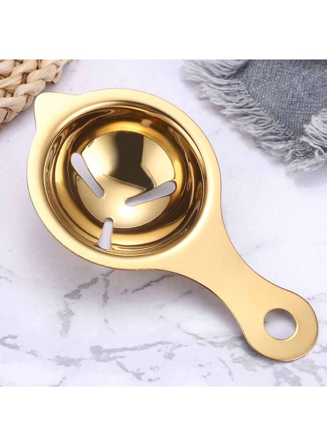 Egg Separator, Egg Yolk and Egg White Filter, Stainless Steel Egg Strainer with Handle, for Kitchen Cooking Baking Use - Image 1