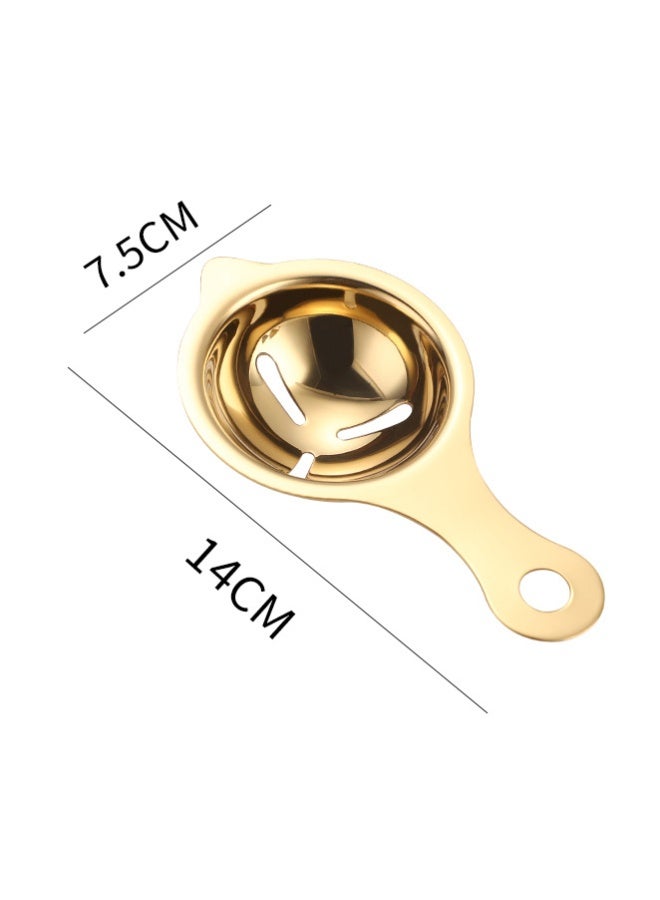 Egg Separator, Egg Yolk and Egg White Filter, Stainless Steel Egg Strainer with Handle, for Kitchen Cooking Baking Use - Image 2