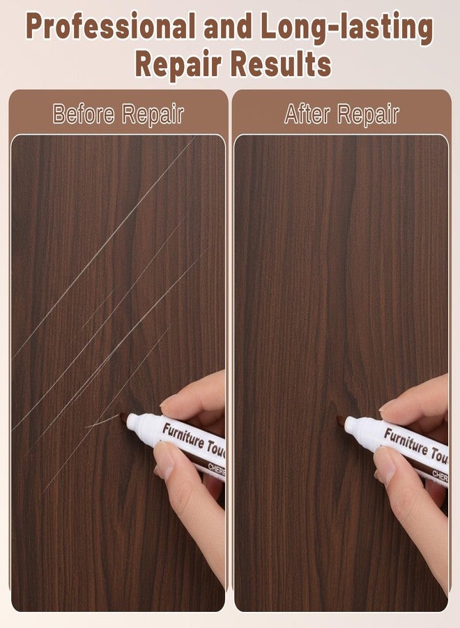 Thboxes Furniture Repair Kit Wood Markers, 13 Pcs Marker Set and Wax Sticks with Sharpener, 6 Colors Furniture Markers Touch Up for Scratches Stains Holes Bedposts Floors Tables Cabinets Desks - Image 4