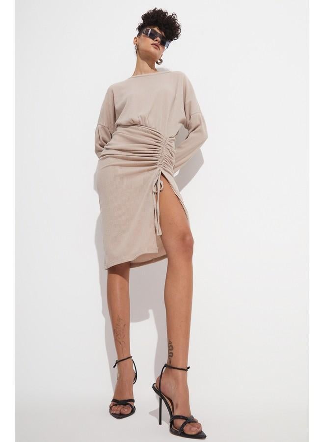 جون فستان محبوك مكشكش - Image 5