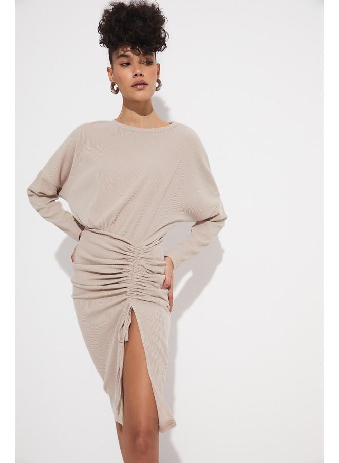 جون فستان محبوك مكشكش - Image 3