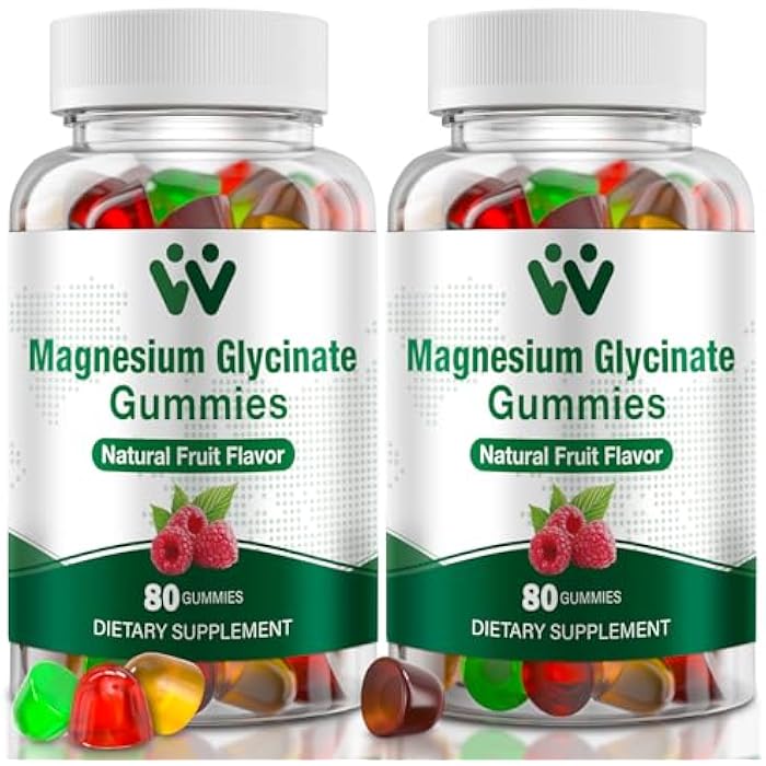 WACHRAY Magnesium Glycinate Gummies 400 Mg, Sugar-Free Magnesium Gummies for Kids and Adults with L-Threonate, Calcium & Vitamins B6+D3, Mixed Fruit Flavors, 160 Count - Image 1