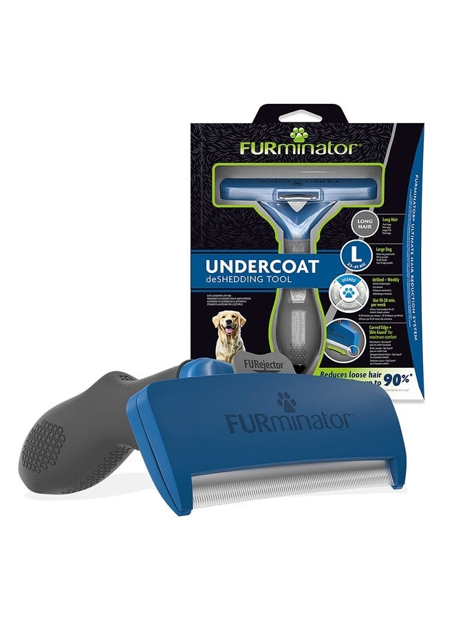 FURminator Undercoat deShedding Tool for Large Long Hair Dogs 23-41 kg Clear - Image 1