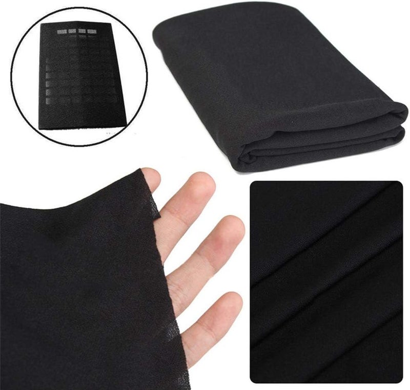 Flushbay Speaker Grill Cloth Black Speaker Fabric Protective Dustproof Mesh Cloth Stereo Fabric for Audio Amplifier Speaker Repair 100x160cm/39.4’’x63’’ (100 * 160cm, Black) - Image 2