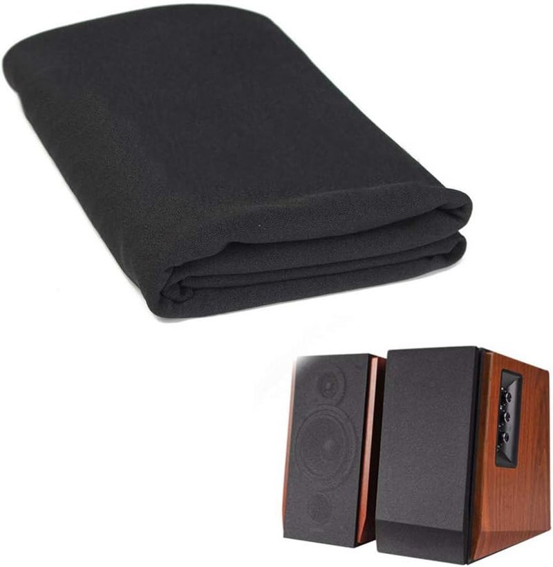 Flushbay Speaker Grill Cloth Black Speaker Fabric Protective Dustproof Mesh Cloth Stereo Fabric for Audio Amplifier Speaker Repair 100x160cm/39.4’’x63’’ (100 * 160cm, Black) - Image 1