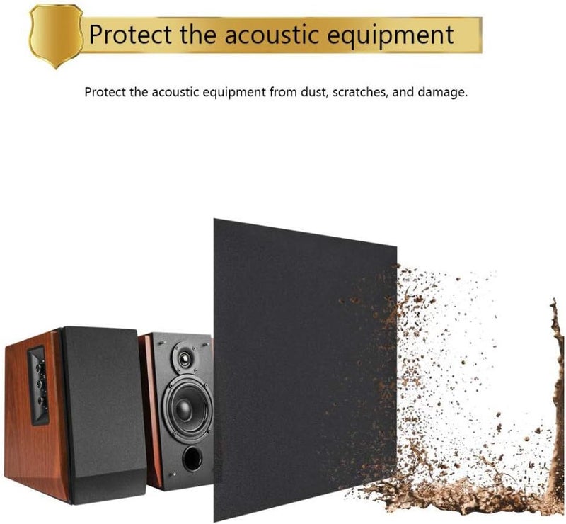 Flushbay Speaker Grill Cloth Black Speaker Fabric Protective Dustproof Mesh Cloth Stereo Fabric for Audio Amplifier Speaker Repair 100x160cm/39.4’’x63’’ (100 * 160cm, Black) - Image 3