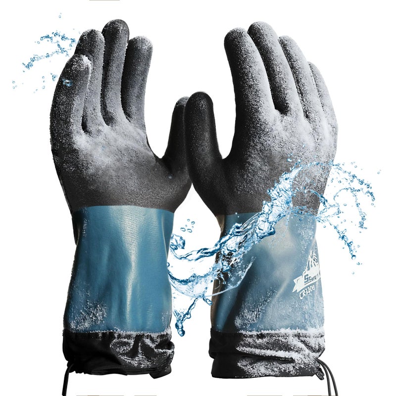 Schwer 100% Waterproof Winter Work Gloves, Long Freezer Glove with Water-based PU Coating, Ultimate Warmth, Non-Slip, Thermal Glove for Outdoor Activities & Daily Work, Hiking, Camping, Washing, XL - Image 1