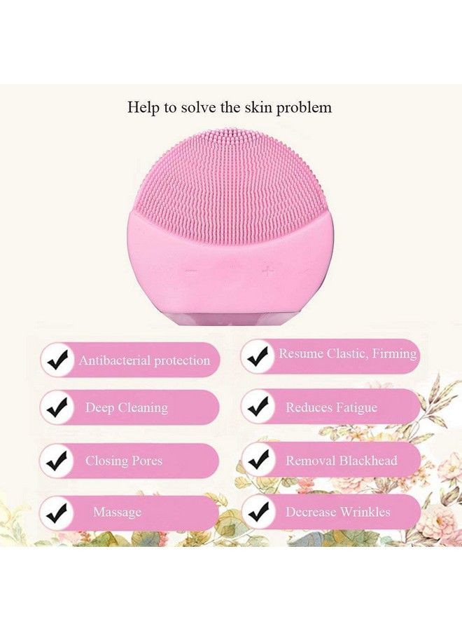 Dealsure فرشاة تنظيف الوجه مصنوعة من سيليكون ناعم فائق النظافة مقاوم للماء فرشاة وجه مهتزة لتنظيف عميق وتقشير لطيف وكابل شحن تحفيزي (لون عشوائي) 1 قطعة - Image 4