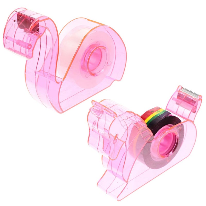 2 Pack Pink Flamingo Tape Dispenser With Cutter Multifunctional Desk Organizer For School Office Craft - Image 2