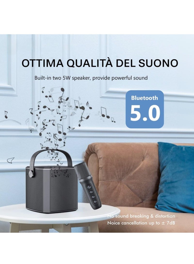 JAJEEK Rechargeable Portable Outdoor Karaoke Speaker for Kids – High Power Wireless Bluetooth 5W Speaker with Single Microphone, Dual Sound, and Convenient Strap for Easy Carrying - Image 5