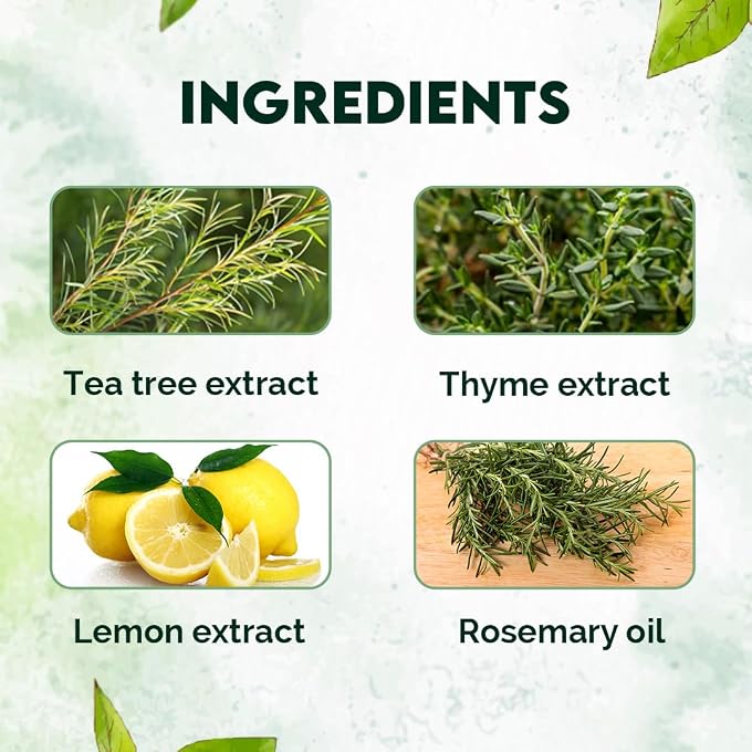 Jovees Herbal Thyme & Tea Tree Anti Dandruff Shampoo | With Tea Tree, Thyme & Lemon Extract | For All Hair Type | Prevents Dandruff & Dry Scalp | For Men & Women300ml - Image 3