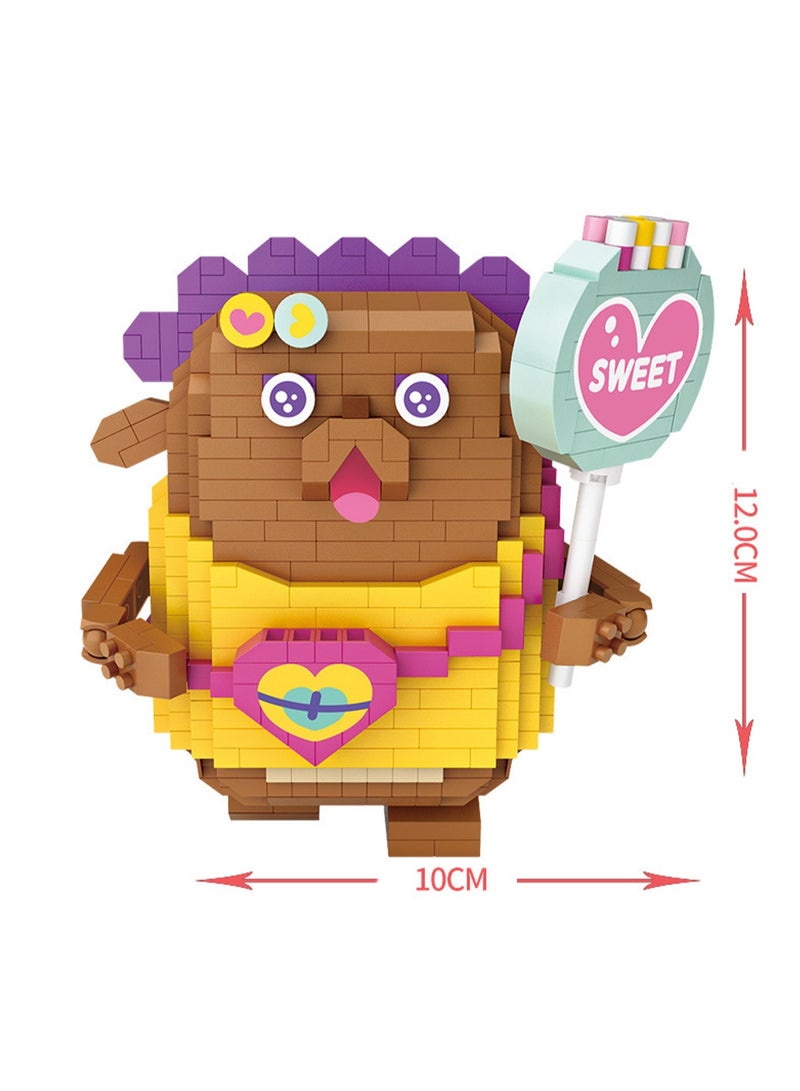 790pcs Black Girl Model Set Building Blocks Creative Diy Simulation Collection Building Assembling Toys Children Gift Home Decorations - Image 2