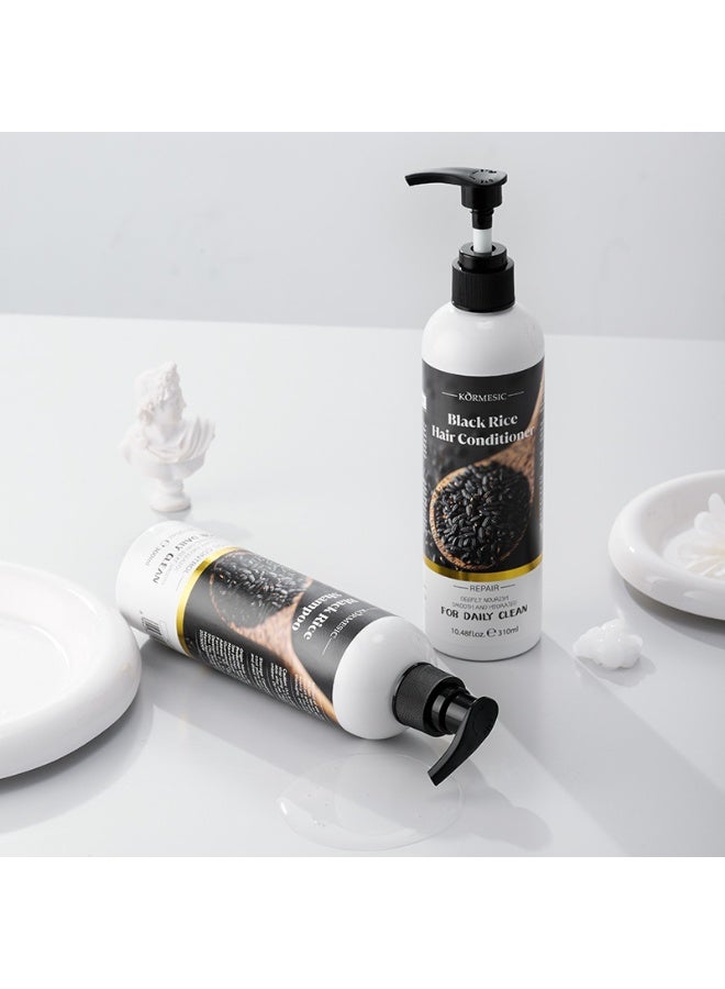 Kormesic بلسم كورميسيك لتنعيم الشعر بخلاصة الأرز الأسود 300 مل | تغذية عميقة، تقوية، إصلاح، وتنعيم الشعر المجعد - Image 4