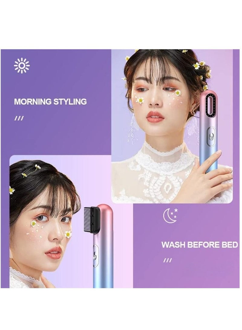 Y&D High Power Hair Dryer, 3 in 1 Extravagant Multifunctional Electric Styler Brush Blow 800W Hot Air Leafless Curly Straight Purple - Image 5