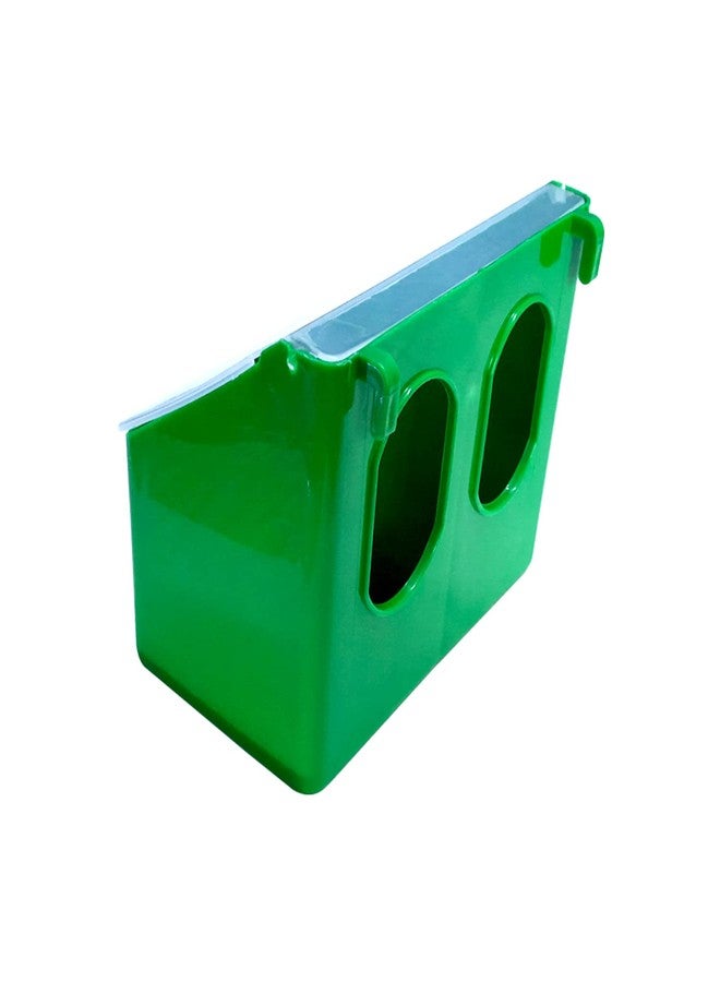 Pagona Plastic, 16.5 Cm, 13 Cm, 9.5 Cm Double Hole Pigeon Feeder Hanging Type Feeder Cup In Clamp Cage Out Side Suitably To Pigeon And Medium Size Birds (Pack Of 1) - Image 2