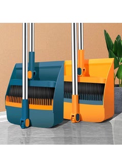 New Sweeper Broom and Dustpan Set Lake blue folding 2-piece set