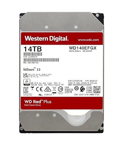 Western Digital 14TB WD Red Plus NAS Internal Hard Drive HDD - 7200 RPM, SATA 6 GB/s, CMR, 512 MB Cache, 3.5" - WD140EFGX - Image 2