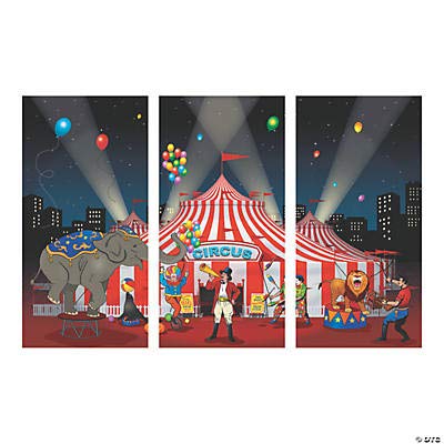 Fun Express Circus Big Top Tent Banner - 9 Feet Long - Carnival Birthday Party Decor and Supplies - VBS Vacation Bible School Supplies/Decor - Image 2