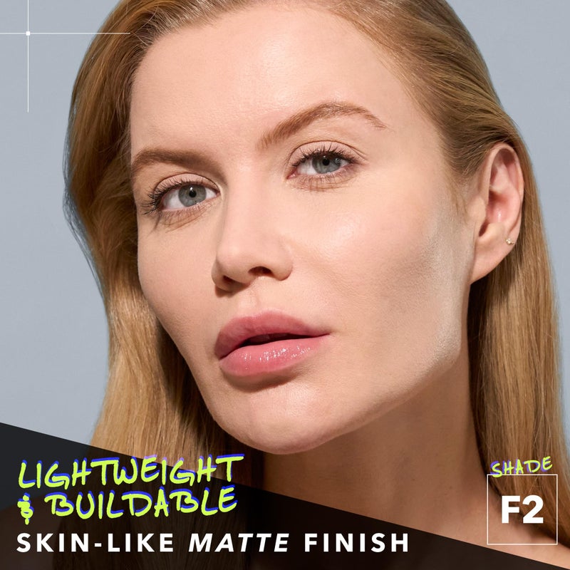 COVER FX Power Play Foundation - Shade F2 - Buildable Full Coverage - Waterproof Sweat-Proof Transfer-Proof - Natural Matte Finish - All Skin Types - Image 2