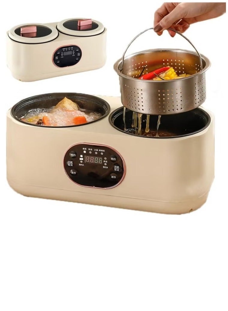 دينكس وعاء طهي مزدوج 2 في 1 - وعاء كهربائي ساخن متعدد الوظائف مع بطانة مزدوجة وشاشة رقمية وتسخين سريع وتصميم غير لاصق للطهي المنزلي - Image 1