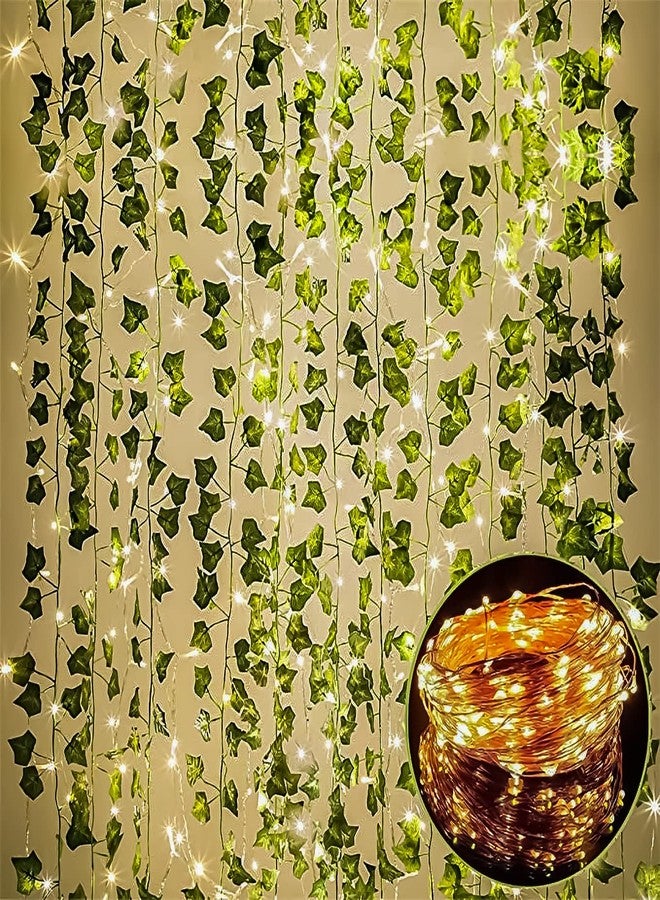 SpecialYou.in مجموعة SpecialYou® من قطع ديكور الغرف الأنيقة، مستوحاة من موقع Pinterest، زينة عيد الميلاد، ديكور منزلي أنيق لغرفة المعيشة، 4 أغصان خضراء وأضواء خرافية (طولها 40 قدمًا) لتزيين جدران غرفة النوم - Image 5