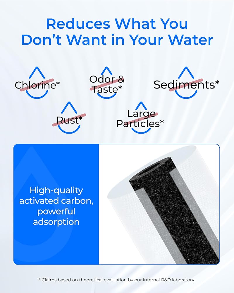 Waterdrop NSF Certified Replacement Filters for ACF Faucet Filtration System, Reduces Lead, Fluoride, Chlorine and More, Last Up to 9 Months (Pack of 3) - Image 3