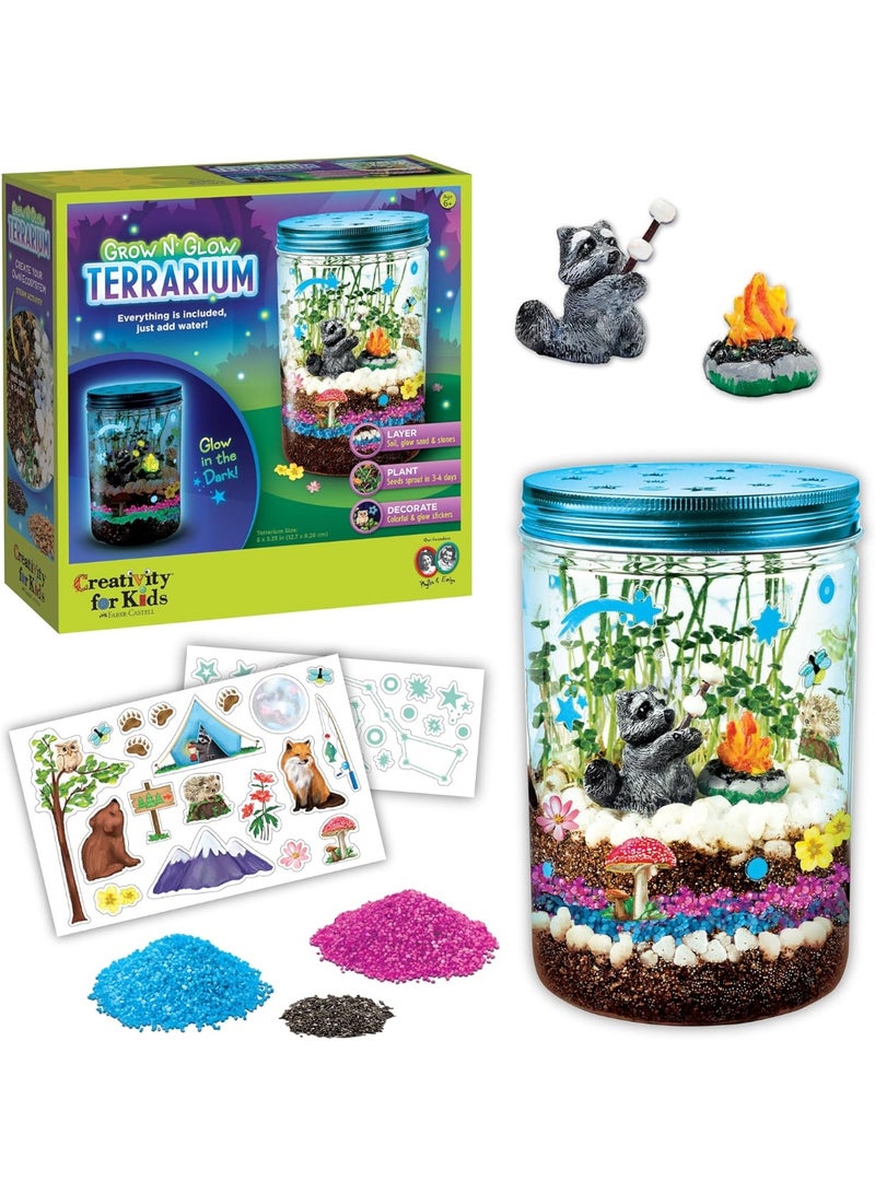 Bukela Creativity for Kids Grow 'N Glow Terrarium Kit - Educational Science Kits, Kids Gifts for Boys and Girls, Craft and STEM Projects (Ages 6+) - Image 1