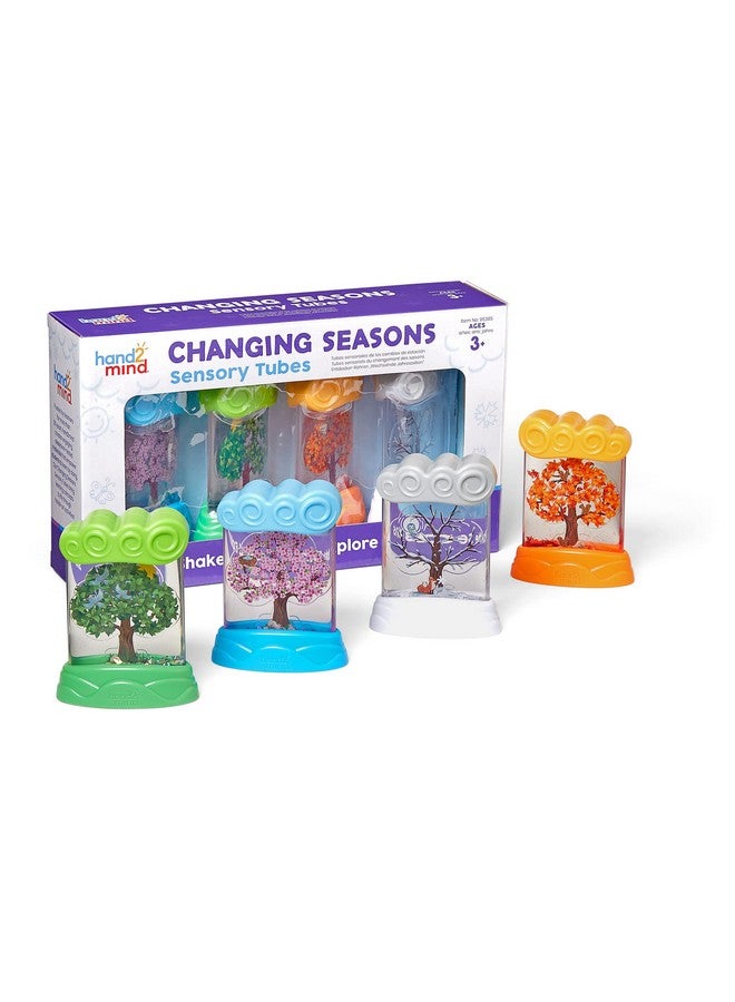 hand2mind hand2mind Changing Seasons Sensory Tubes, Sensory Fidget Tubes, Learning Weather for Kids, Anxiety Calming Tools, Occupational Therapy Toys, Calm Down Corner Supplies (Set of 4) (95385) - Image 1
