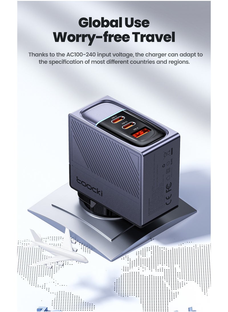 toocki Toocki 100W GaN Charger Quick Charge 4.0 QC3.0 PD4.0 USB Type C Fast Charger for Macbook iPhone 14 13 Samsung S22 Huawei Xiaomi  - Image 1