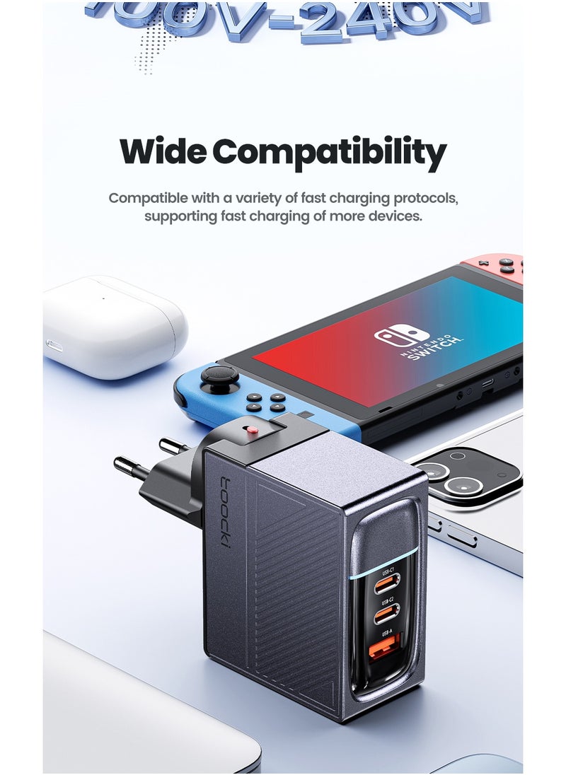 toocki Toocki 100W GaN Charger Quick Charge 4.0 QC3.0 PD4.0 USB Type C Fast Charger for Macbook iPhone 14 13 Samsung S22 Huawei Xiaomi  - Image 2