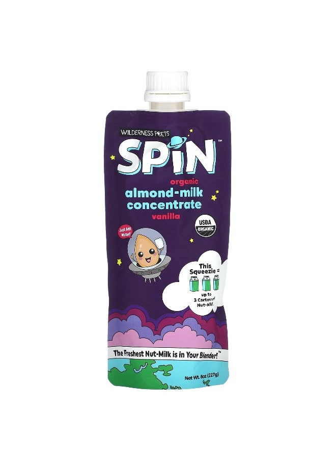 Wilderness Poets Wilderness Poets, Spin, Organic Almond-Milk Concentrate, Vanilla, 8 oz (227 g)  - Image 1