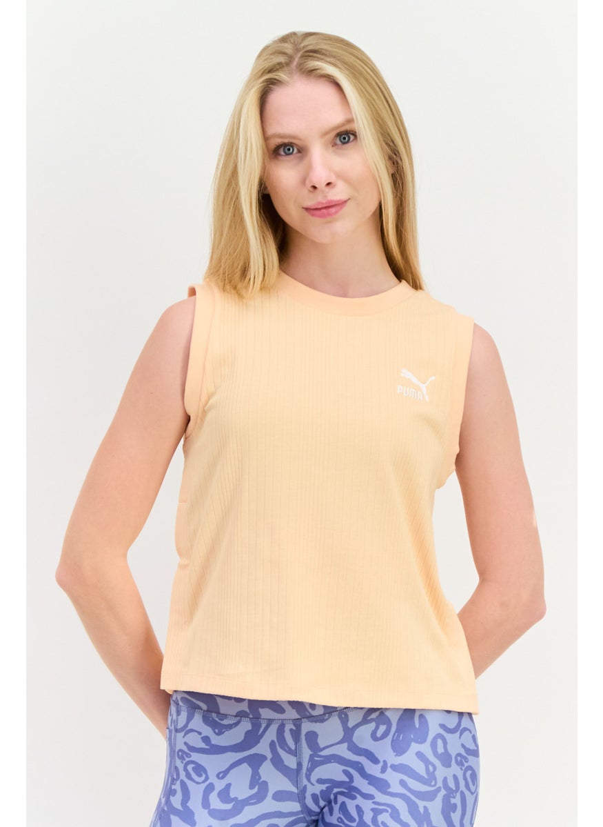 PUMA Women Relaxed Fit Sleeveless Outdoor Top, Orange  - Image 1