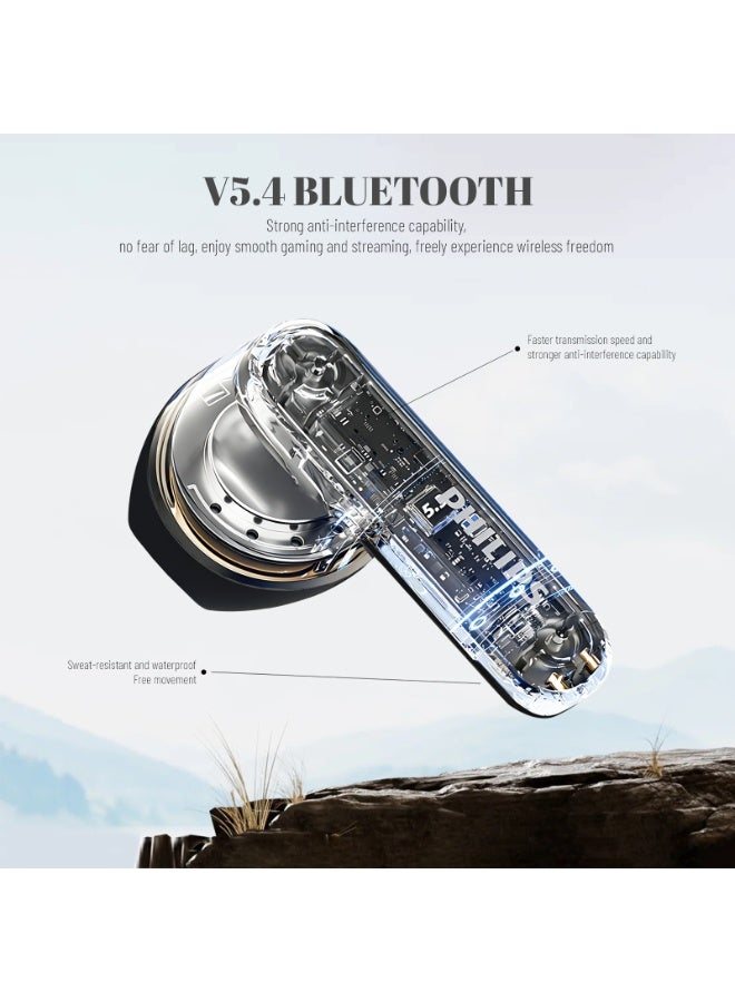 Philips Earbuds, Bluetooth Earbuds, Headphone, Open Ear Ring True Open Ear Headphones, True Wireless Earbuds - Bluetooth ， In-Ear Headphones， Bluetooth 5.4 Headphones with 18H Playtime, AI Call Noise Reduction, 13mm Bass Driver, Spatial Audio, Sweatproof for Sports, Work, Travel & iPhone Android TAT1199 Black - Image 2